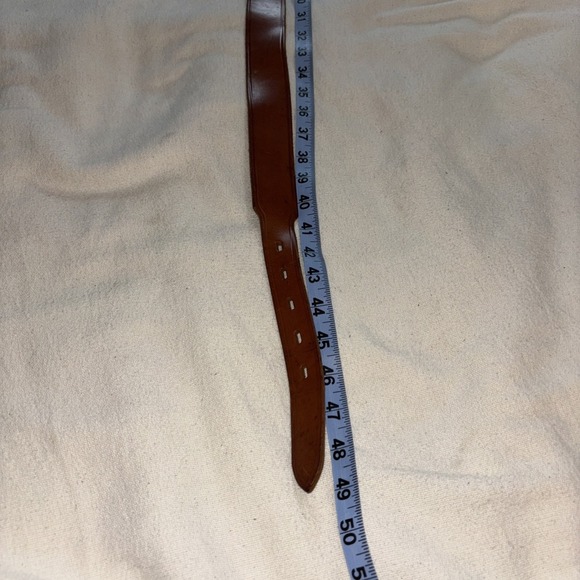 Vintage Mens Brown Leather Belt with Ford Model T Bronze Buckle Sz44 - Picture 12 of 12